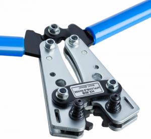 Tectake Zaciskarka praska do końcówek kabli 6-50 mm - niebieski 2