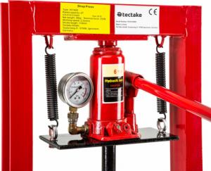 Tectake Ręczna prasa hydrauliczna warsztatowa 6T - czerwony 3