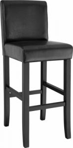 Tectake Hoker stołek krzesło barowe - czarny 1