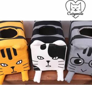 Smart Kitty Zabawny designerski legowisko-drapak dla kota (szary) 1
