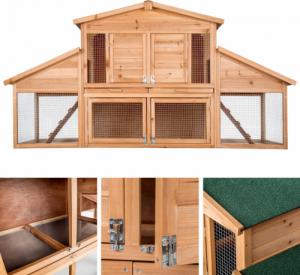 Tectake Wybieg dla małych zwierząt XXL - brązowy 2