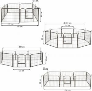Tectake Kojec dla szczeniąt 8- kątny - 60 cm 2