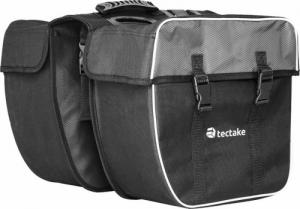 Tectake Podwójna torba rowerowa sakwa na bagażnik - czarny 1