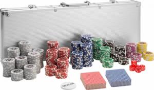 Tectake Zestaw do pokera - srebrny, 500 elementów 1