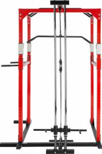 Tectake Klatka stacja treningowa do ćwiczeń z wyciągiem - czarny/czerwony 7