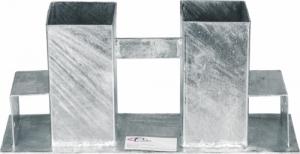 Tectake Stojak do składania drewna ocynkowany 2 sztuki - srebrny 4