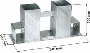 Tectake Stojak do składania drewna ocynkowany 2 sztuki - srebrny 7