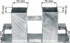 Tectake Stojak do składania drewna ocynkowany 2 sztuki - srebrny 8