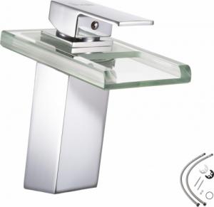 Bateria umywalkowa Tectake Bateria umywalkowa wodospadowa ze zmianą 3 kolorów - szary 1