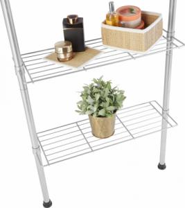 Tectake Regał łazienkowy teleskopowy - srebrny 3