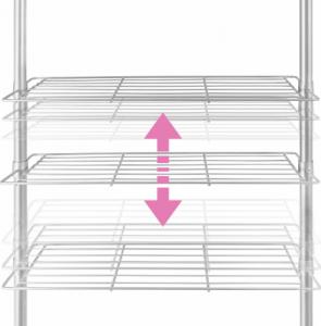 Tectake Regał łazienkowy teleskopowy - srebrny 4