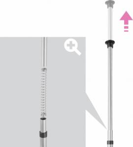 Tectake Regał łazienkowy teleskopowy - srebrny 5