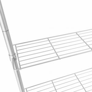 Tectake Regał łazienkowy teleskopowy - srebrny 7