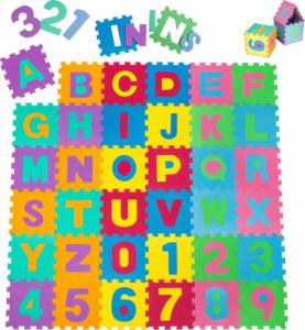 Tectake Puzzle piankowe 86 części - kolorowy 1