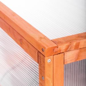 Tectake Wysoka skrzynia do uprawy roślin z półką oraz dostawką (403251) 8