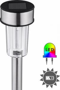 Tectake 24 x Ogrodowa lampa solarna LED kolorowa - srebrny 3