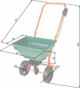 Tectake Siewnik ogrodowy do nawozu trawy - zielony 8