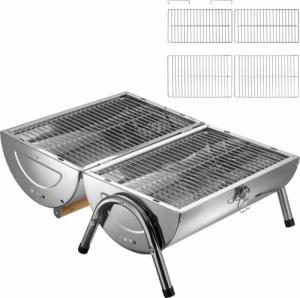 Tectake 402328 Grill turystyczny węglowy 22 cm x 35 cm 5