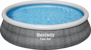 Bestway Bestway 57372 Basen rozporowy Fast Set z pompą filtracyjną Szary 4.57m x 1.07m 1