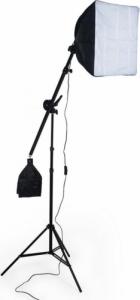 Tectake Żuraw oświetleniowy Softbox ramię i futerał - czarny 1