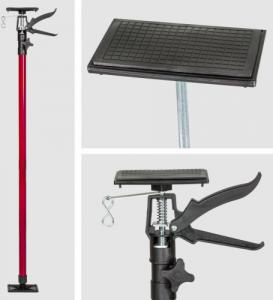 Tectake 4 x Podpora sufitowa płyt GK rozpierak 115-290cm - czerwony 2