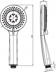 Zestaw prysznicowy Deante Arnika Zestaw prysznicowy 1-funkcyjny z drążkiem - przyłącze podtynkowe 3
