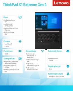 Laptop Lenovo ThinkPad X1 Extreme Gen 4 (20Y5001SPB) 3