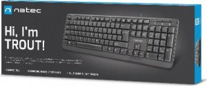 Klawiatura Natec Trout Slim Przewodowa Czarna UK 7