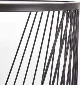 Halmar WNĘTRZARSKIE ZESTAW DWÓCH ŁAWA STOLIKÓW ANTILLA CZERŃ 5