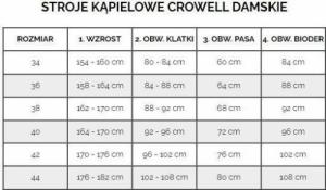 Crowell Kostium kąpielowy damski Crowell Angie kol.01 czarno-czerwony 44 3