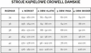 Crowell Kostium kąpielowy damski Crowell Angie kol.02 granatowo-niebieski 38 4