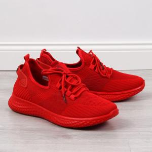News Buty sportowe męskie z siatką czerwone NEWS 41 1