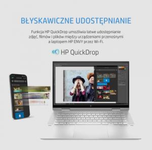 Laptop HP HP ENVY x360 Convert 15-es0029nw i7-1165G7 15,6” FHD Touch IPS 250 nits 16GB DDR4 3200 SSD512 NVMe GeForce MX450_2GB WLAN+BT 51 Wh Win10 3