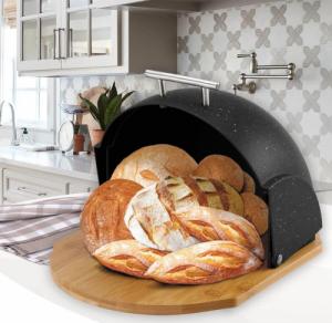 Chlebak Maestro bambusowo-plastikowy  (MR-1678G-BLACK ) 2