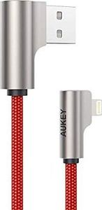 Kabel USB Aukey USB-A - Lightning 2 m Czerwony (CB-AL01 RED) 1