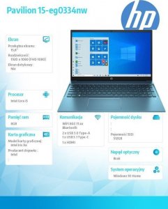 Laptop HP Pavilion 15-eg0334nw (4H3T4EA) 7