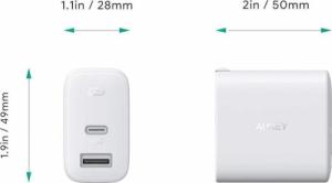 Ładowarka Aukey PA-F3S 1x USB-A 1x USB-C 3 A (PA-F3S WHITE) 4