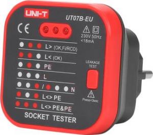 Uni-T Tester gniazd sieciowych z funkcją sprawdzania RCD UT-07B-EU UNI-T 1