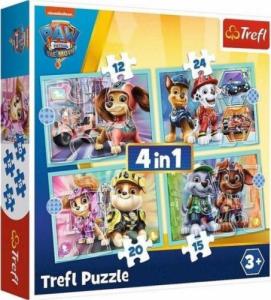 Trefl Puzzle 4w1 Wesołe pieski Psi Patrol TREFL 1