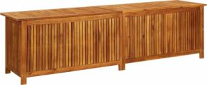 Skrzynia ogrodowa vidaXL 200x50x58 cm lite drewno akacjowe Brąz 4
