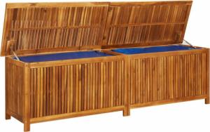 Skrzynia ogrodowa vidaXL 200x50x58 cm lite drewno akacjowe Brąz 5