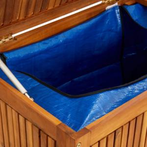 Skrzynia ogrodowa vidaXL 200x50x58 cm lite drewno akacjowe Brąz 7