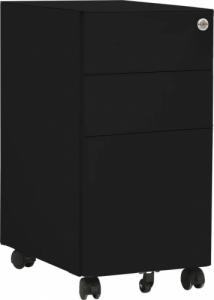 vidaXL Mobilna szafka kartotekowa, czarna, 30x45x59 cm, stalowa 1