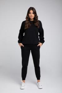 Italian fashion Italian Fashion Komplet damski dres PARMA długi rękaw długie spodnie czarny L 1