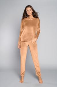Italian fashion Italian Fashion Komplet damski ciepły JUGA długi rękaw długie spodnie camel XL 1