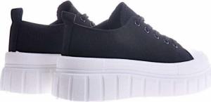 Pantofelek24 Czarne trampki creepersy na platformie /B5-2 10502 S491/ 38 6