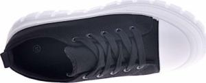 Pantofelek24 Czarne trampki creepersy na platformie /B5-2 10502 S491/ 38 7