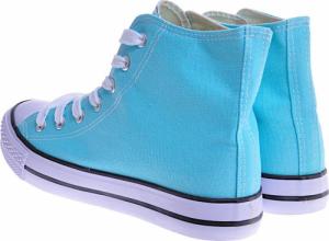 Pantofelek24 Wysokie damskie trampki z tkaniny MIĘTOWE /B1-1 4235 S174/ 39 8