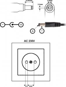 Zasilacz 12V/2A/5.5*P100 3