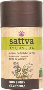 Sattva SATTVA_Ayurveda Natural Herbal Dye For Hair naturalna ziołowa farba do włosów Dark Brown 150g 1